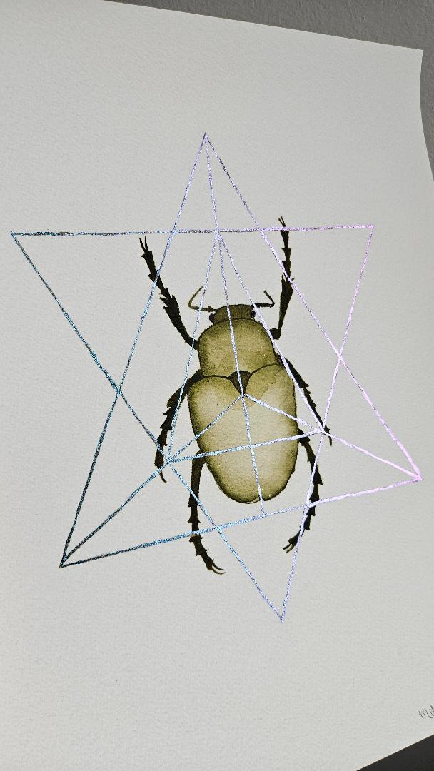 Limited Merkaba Beetle Print