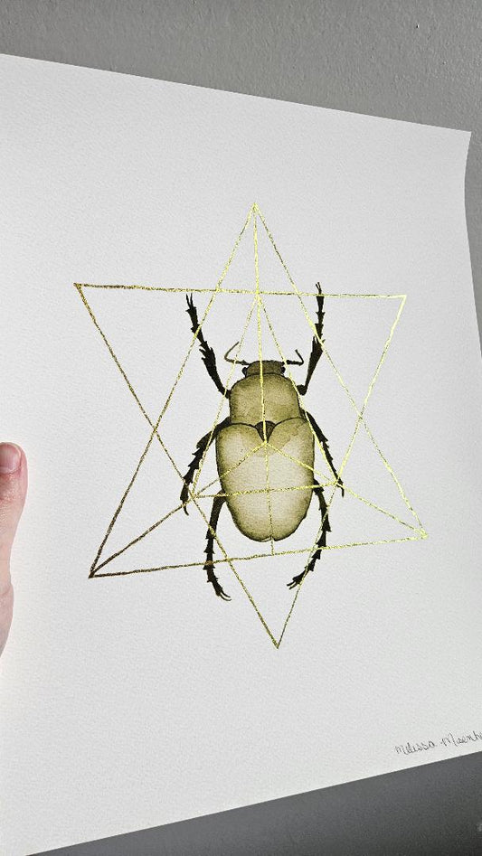 Limited Merkaba Beetle Print